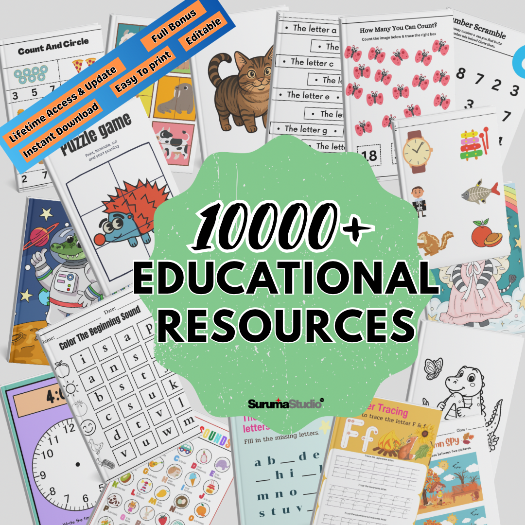 10000+ Educational Resources for Preschool | Instant Download - Full PLR