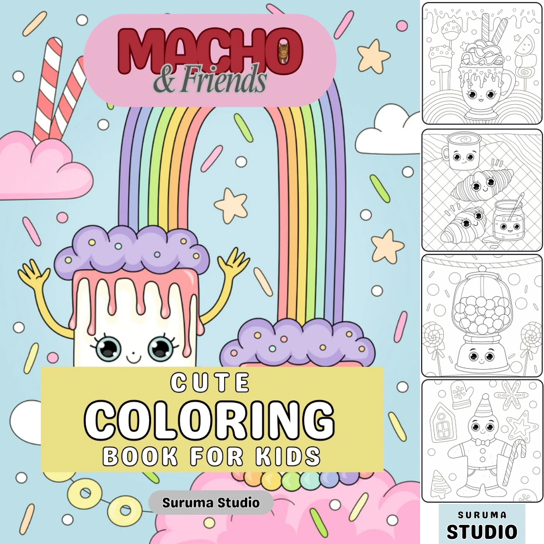 Candy Land Coloring Book for Kids | Instant Download 60+ Pages