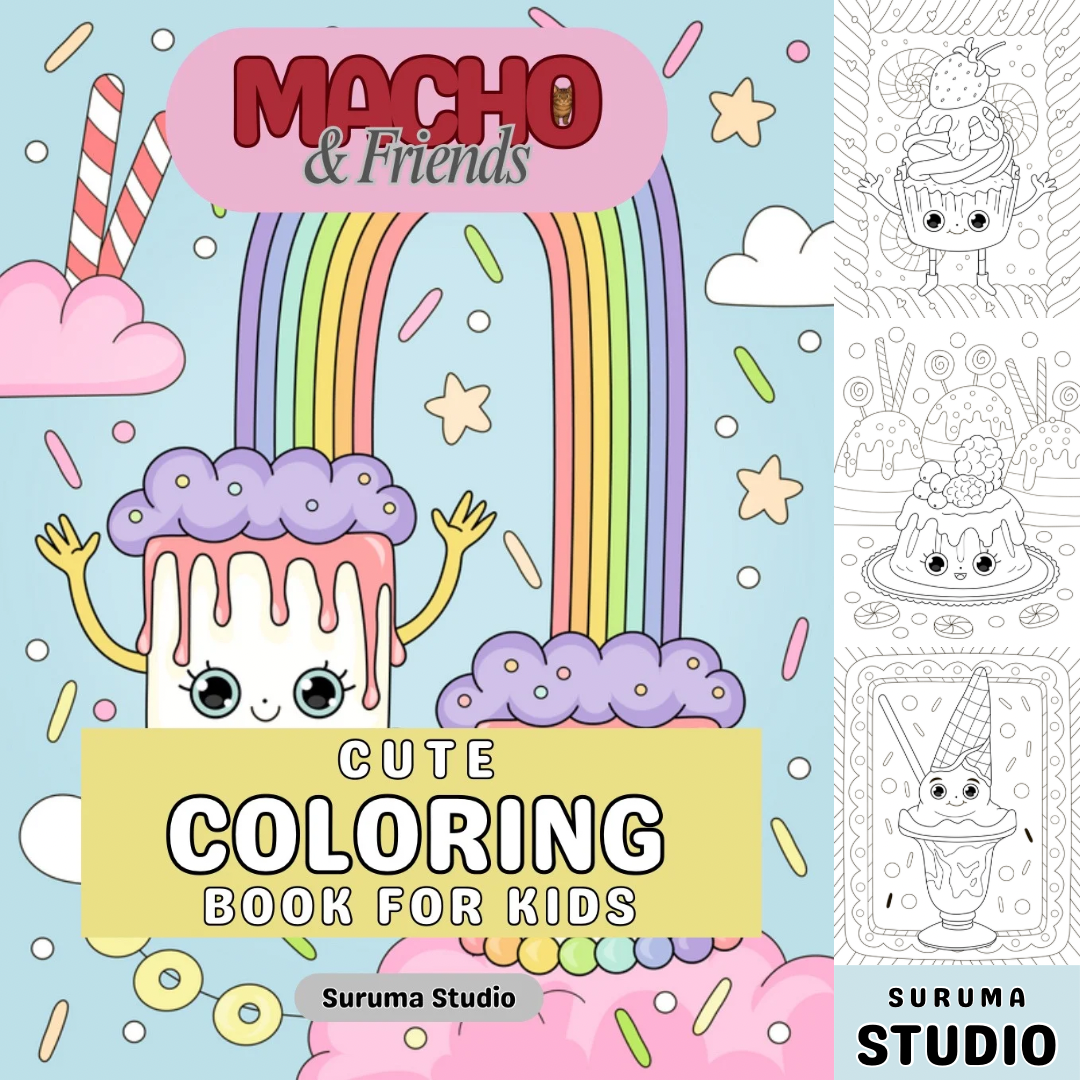 Candy Land Coloring Book for Kids | Instant Download 60+ Pages
