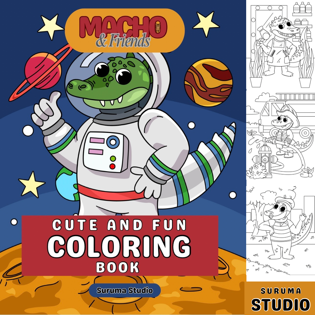 Cute and Fun Coloring Book | Mr. Crocodile  [Digital Download]