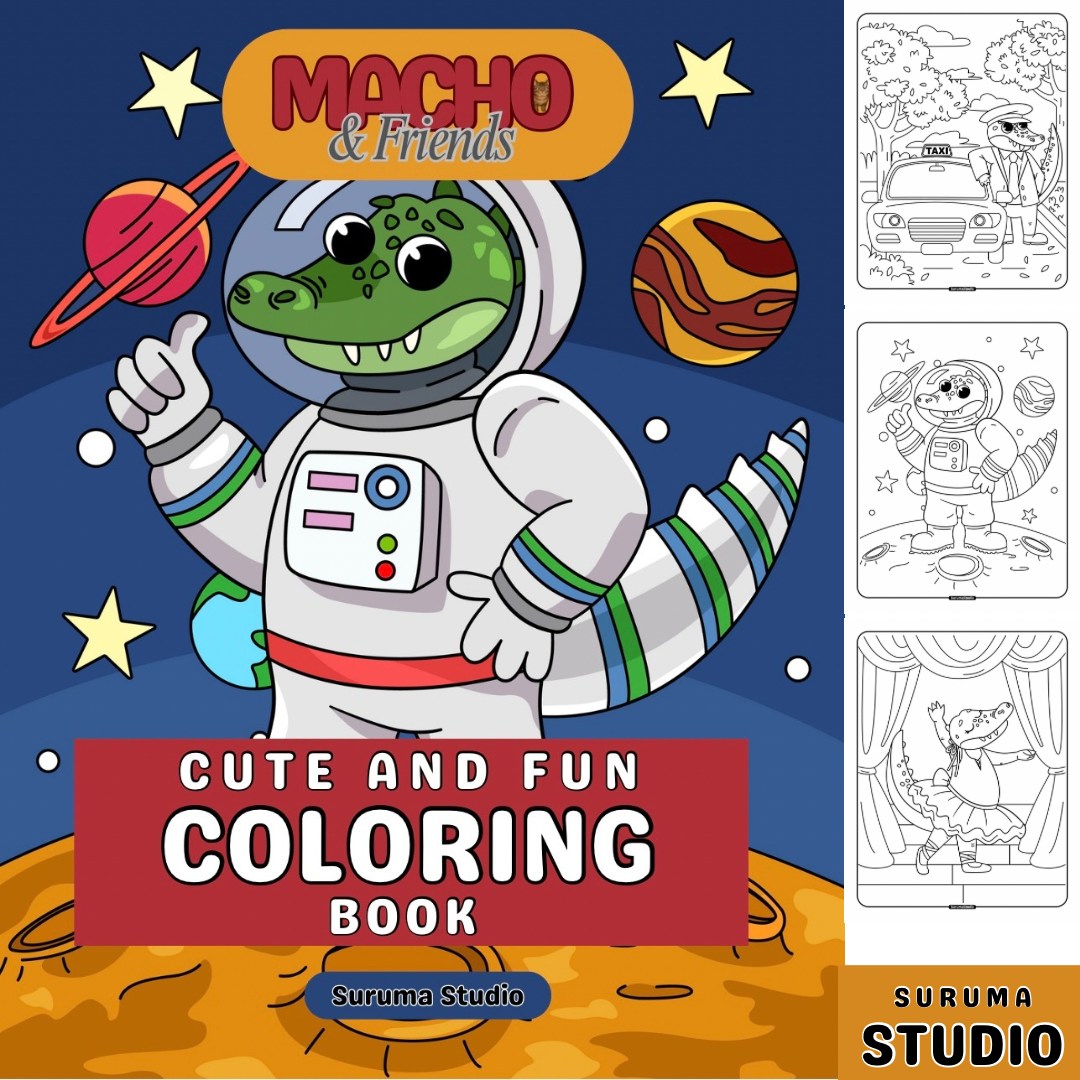 Cute and Fun Coloring Book | Mr. Crocodile  [Digital Download]